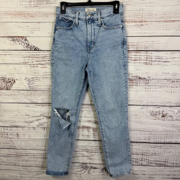 Madewell The Perfect Vintage Crop Jean Women's Size 26 Ripped Distressed - Picture 1 of 8
